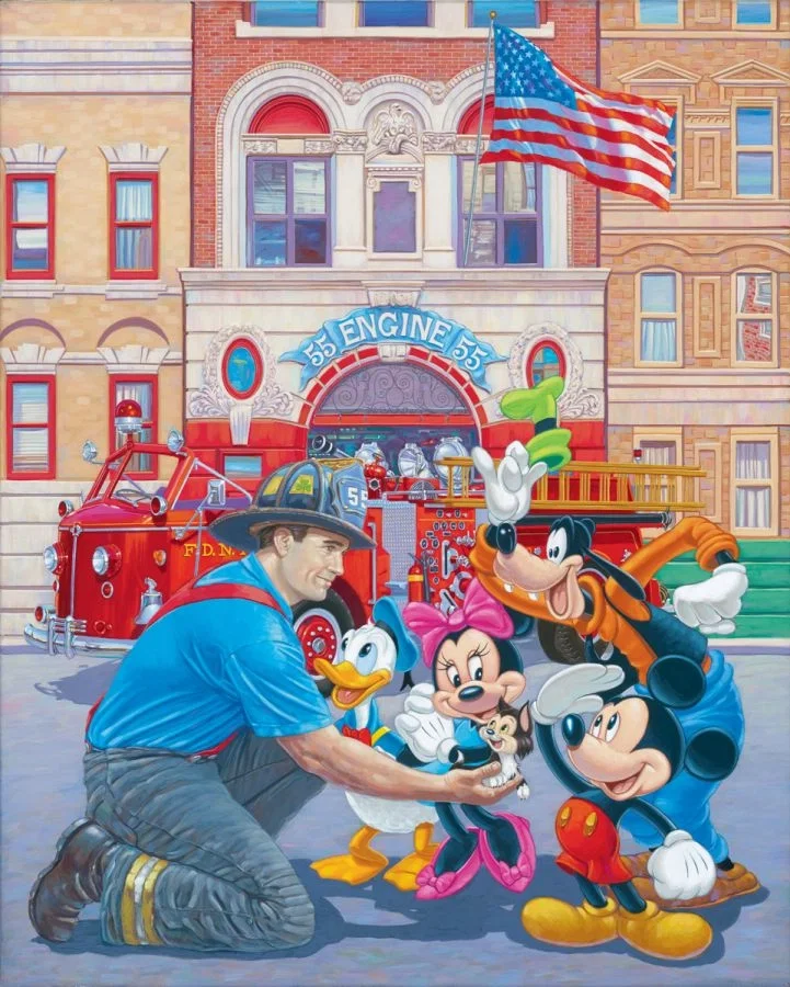 Engine 55 by Manuel Hernandez — Hand-Embellished Giclee on Canvas
