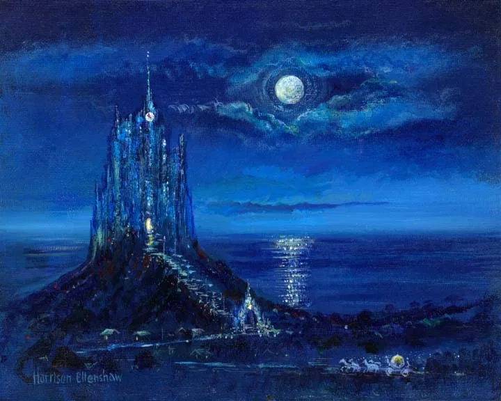 Cinderellas Moonlight Arrival by Harrison Ellenshaw — Hand-Embellished Giclee on Canvas