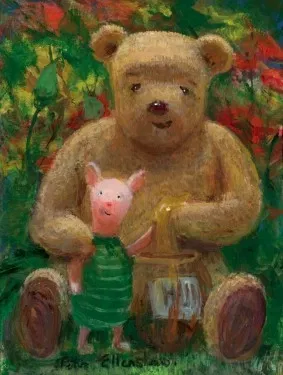 Hunny Hand Embellished Giclée On Canvas by Peter Ellenshaw