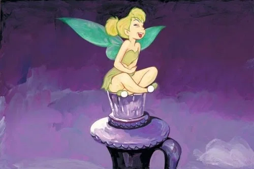 Tickled Tink - From Disney Peter Pan by Jim Salvati — Giclee On Canvas