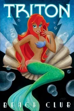Mike Kungl - Triton Club Giclée On Hand Textured Canvas