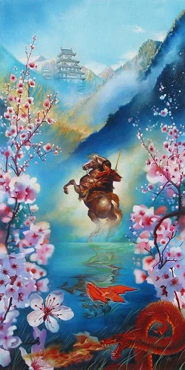 A Warriors Reflection - From Disney Mulan by John Rowe — Hand-Embellished Giclee on Canvas