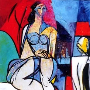 Nude In Chair Artist Proof Estate Certified Lithograph Artist Proof by William Tolliver