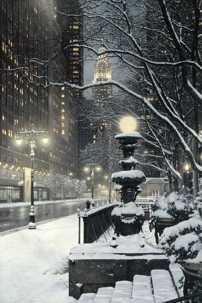 City Lights By Rod Chase  Full Image by Rod Chase — giclee on canvas