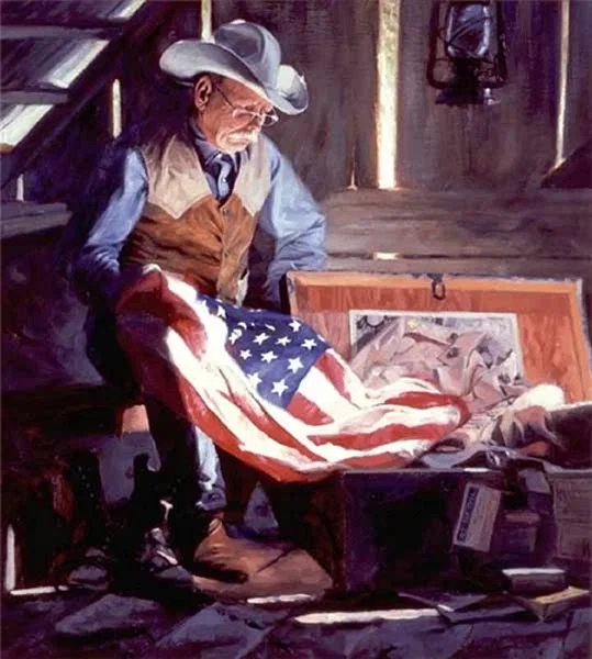 Colors Of Courage By Bruce Greene Giclee On Canvas  Signed And Numbered by Bruce Greene