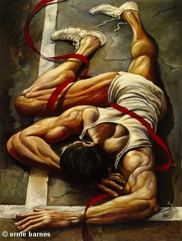 His Effort Giclee by Ernie Barnes — Giclee On Paper