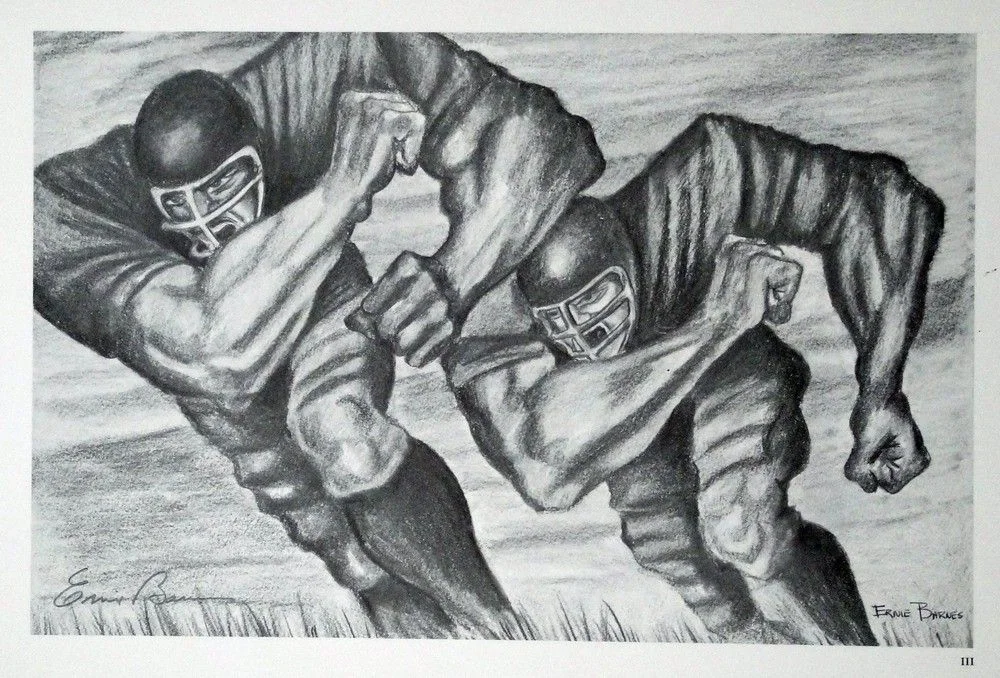 The Pulling Guards Matted by Ernie Barnes — Lithograph