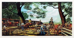 Ernie Barnes - The Backstretch Signed And Numbered Limited Edition