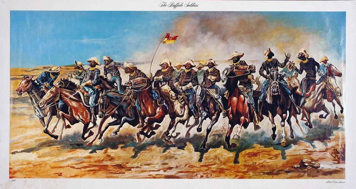 The Buffalo Soldiers by Ernie Barnes — Lithograph