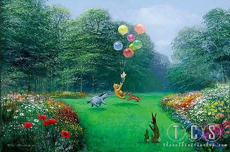 Rescuing Piglet Giclee by Peter Ellenshaw