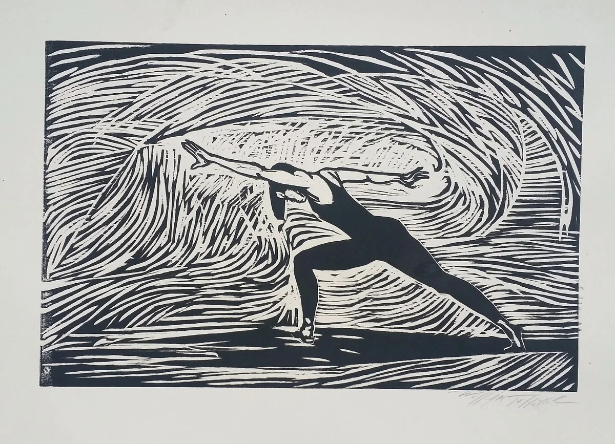 Etching Dancer Artist Signed by William Tolliver