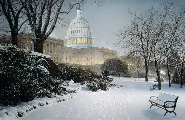 Evening On The Hill By Rod Chase by Rod Chase — giclee on canvas