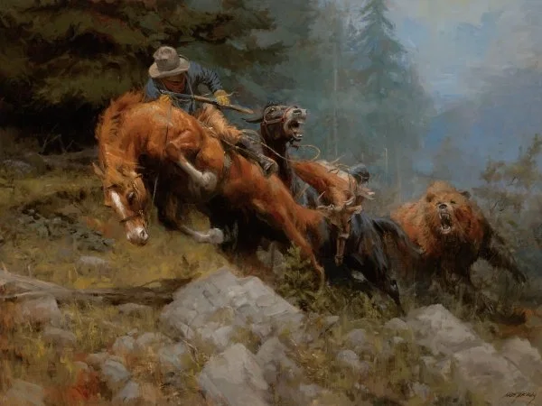 Grizzly Mountain By Andy Thomas by Andy Thomas — Giclee On Canvas