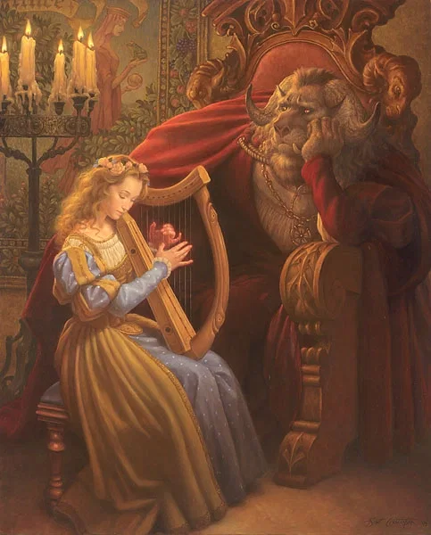 Beauty And The Beast by Scott Gustafson — Limited Edition Canvas