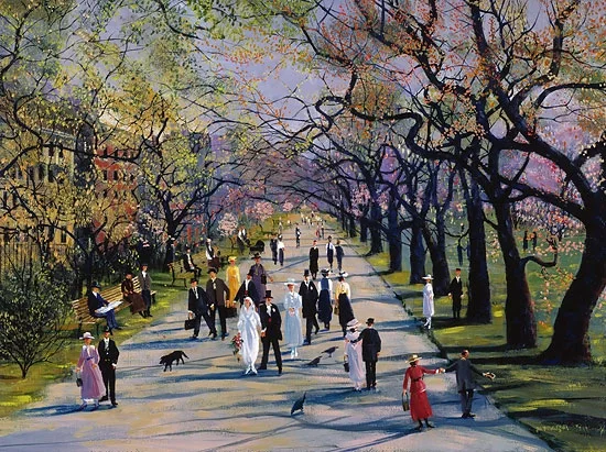 Spring In The Public Garden by Sally Caldwell Fisher — Limited Edition Canvas