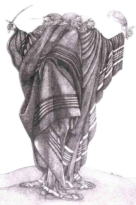 Cloaks Of The Herdsmen Limited Edition Remarque No. 8 by Charles Bibbs