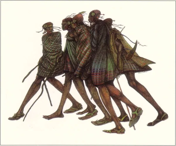 Herdsticks And Sandals (hand Painted) by Charles Bibbs