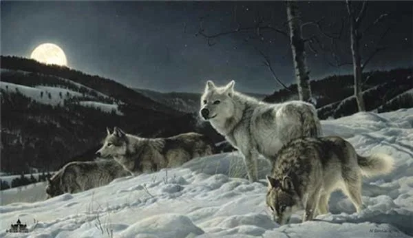 Hunters Moon By Nancy Glazier by Nancy Glazier — giclee on canvas