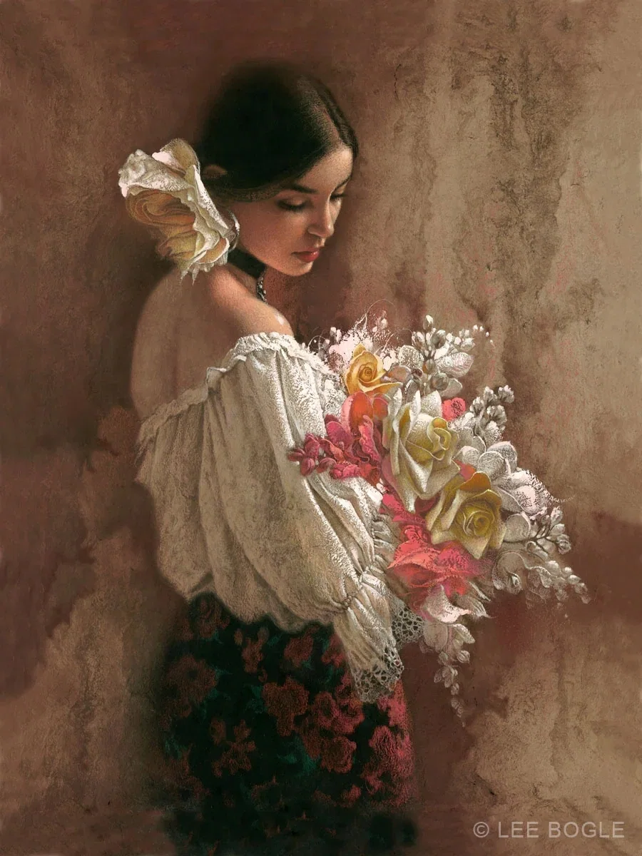 In The Garden by Lee Bogle — Giclee On Canvas