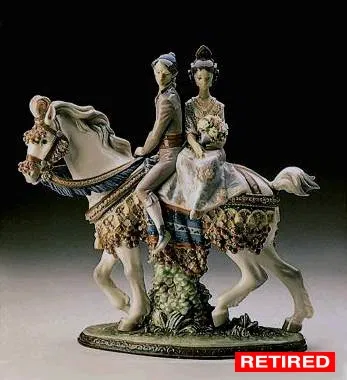 Lladro - Valencian Couple On Horse