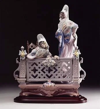 On The Balcony 1998-02 by Lladro — Porcelain Figurine