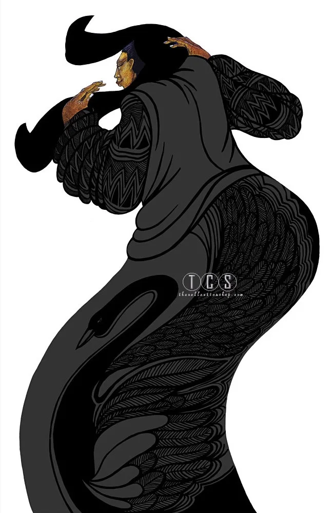 Lady In Black by Charles Bibbs — Giclee On Paper
