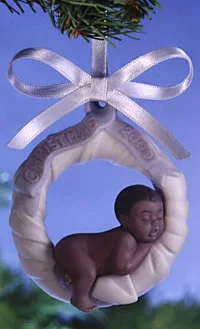 Christmas Baby 2000 (black Legacy) by Lladro Black Legacy — Porcelain Figurine