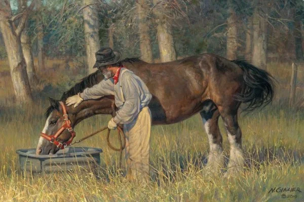 Long Time Friends By Nancy Glazier by Nancy Glazier — Giclee On Canvas Artist Proof
