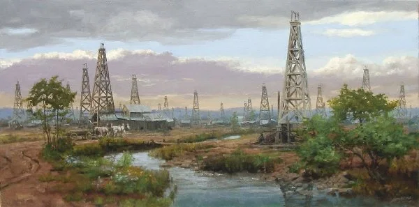 Oil Patch By Andy Thomas by Andy Thomas — giclee on canvas