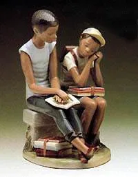 School Chums by Lladro Black Legacy — Porcelain Figurine