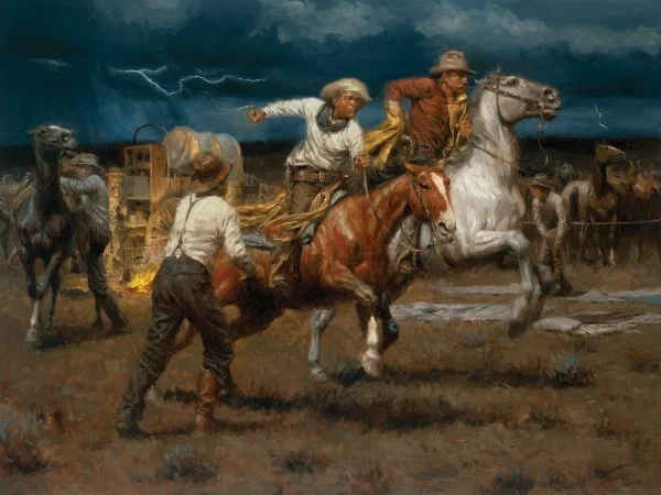 Stampede! Stampede! By Andy Thomas by Andy Thomas — Giclee On Canvas Artist Proof