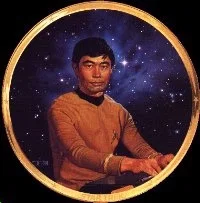 Star Trek Hikaru Sulu 25th Anniversary Plate by Thomas Blackshear