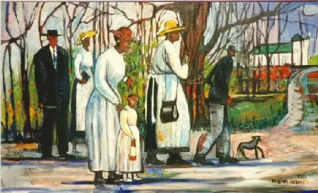 Sunday Service Serigraph Artist Proof Artist Signed by William Tolliver