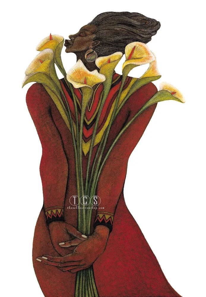 Sweet Lilies Artist Proof Remarque by Charles Bibbs