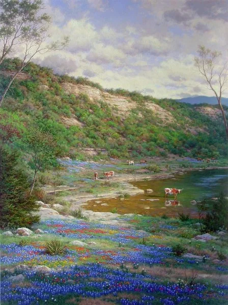 Texas Spring By Larry Dyke Print  Signed And Numbered by Larry Dyke