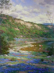 Larry Dyke - Texas Spring By Larry Dyke Print  Signed & Numbered