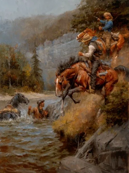 The Hunted By Andy Thomas by Andy Thomas — giclee on canvas