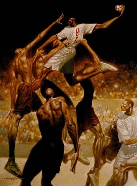 The Anatomy Of Team Handball Artist Proof by Kadir Nelson