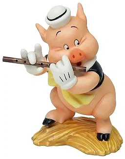 Three Little Pigs Fifer Pig I Toot My Flute I Don't Give A Hoot by WDCC Disney Classics