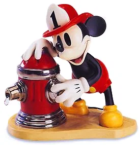 Mickey's Fire Brigade Mickey Mouse Fireman To The Rescue by WDCC Disney Classics — Porcelain Figurine