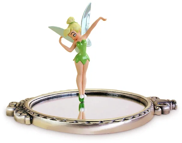 Peter Pan Tinker Bell With Mirror Pauses To Reflect (animator Choice) by WDCC Disney Classics — Porcelain Figurine